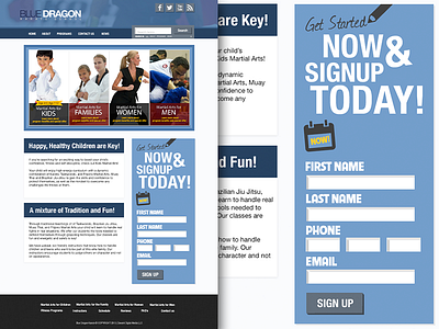 Blue Dragon Website Homepage Design