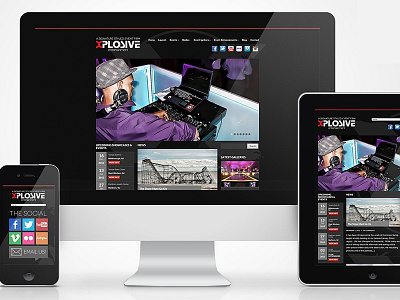 Xplosive Entertainment Responsive Website ipad design iphone design layout photoshop responsive design retina web development webdesign wordpress