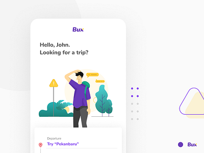 Bux Apps teaser app booking clean design icon illustration layout mobile mobile app mobile ui typography ui user inteface vector