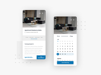 Osvas - Property Rent app blue booking calendar design layout mobile mobile app ui user inteface