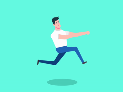 Running (Chase) after effects character animation illustrations run cycle