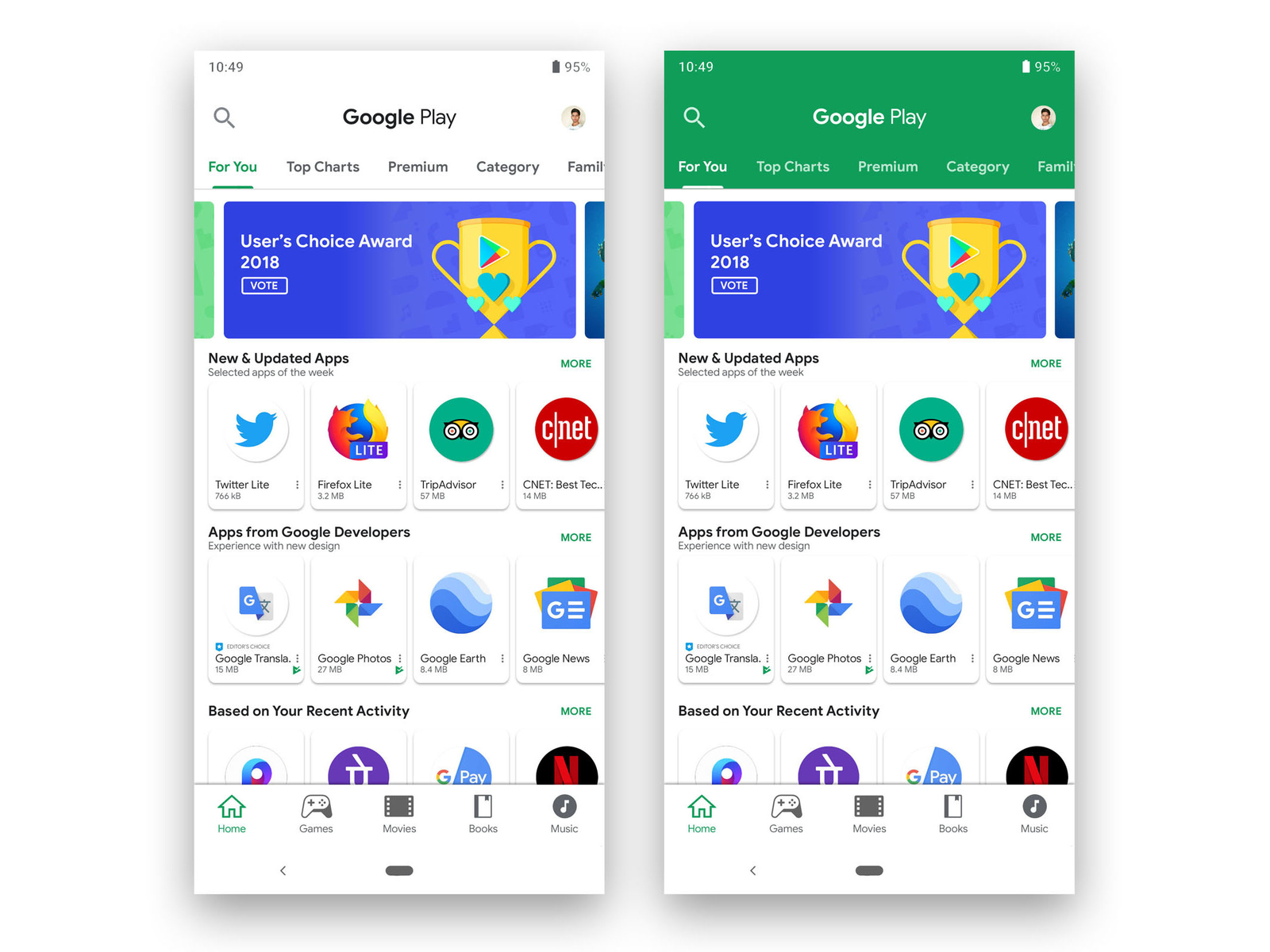 Google Play Store ganha novo visual com Material Design atualizado
