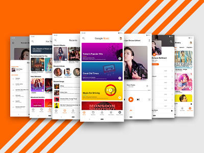 Google Play Music Redesign | Material Design 2 android app android app design android app development animation app concept app dashboard app design app development design google play music illustration ios app design ios app development material colors material design material design 2 minimal ui ux vector