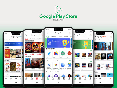 Google Play Store Redesign | Material Design 2