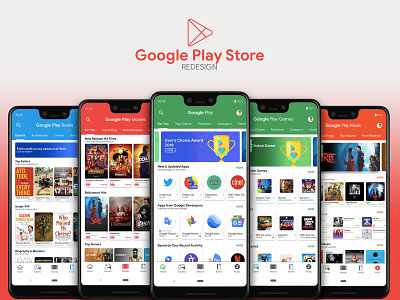 Google Play Store Redesign | Material Design 2