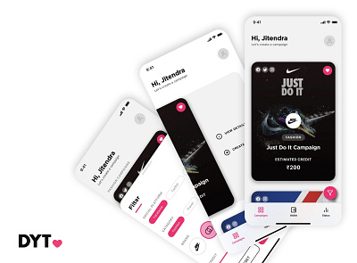 DoYourThng - Social Influencer app Design app concept app dashboard app design branding illustration ios app design logo material design ui ux