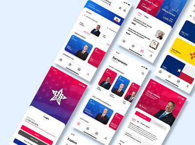 US Election 2020 app app concept app dashboard app design concept design illustration ios app design typography ui ux vector