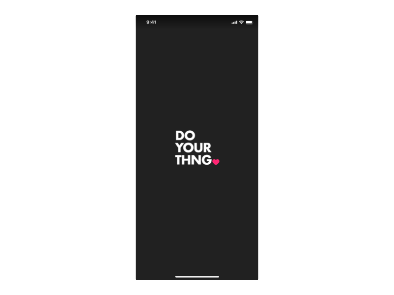 DoYourThng app interaction design
