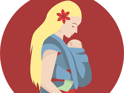 Mather and child child mather sling vector