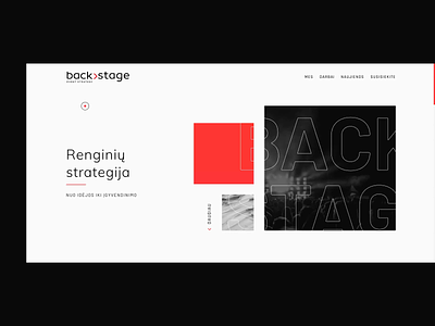 Backstage animation backstage button design carousel clean ui footer design index page interaction projects smooth scroll ui ux