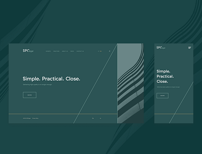 SPC legal close green index page law firm legal menu bar ornaments practical services simple ui ux webdesign
