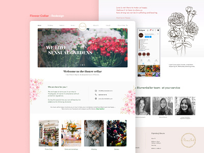 Flower Cellar - Landing Page branding design elegant figma flower shop interaction design landing page typography uiux user interface ux web design website