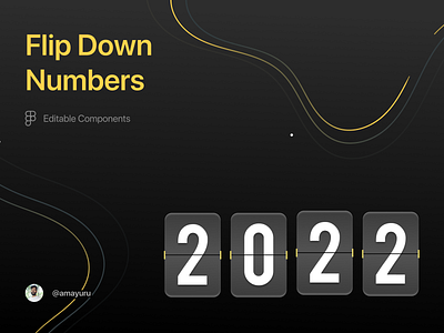 Flip down numbers community design figma illustration luxury modern numbers ui user experience user interface ux vector