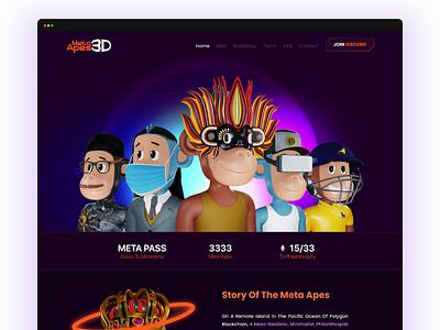 MetaApes3D - Revamp apes branding design illustration logo metaverse nft nonfungible token ui user experience ux