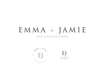 Hair & Makeup Studio beauty salon logo branding busines card design feminine feminine logo logo photography photography logo rose gold typography watercolor