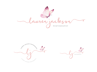 Photography Logo, Watermark with butterly