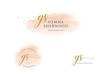 Photography Logo beauty salon logo branding busines card design feminine feminine logo glitter glitter logo logo photography photography logo pink rose gold typography watercolor