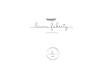 Logo Design for Laura Faherty branding feminine feminine logo illustration leaf logo photography photography logo typography vector watercolor