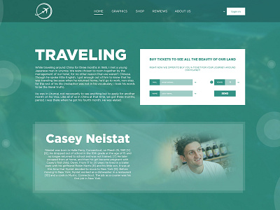 Design for travel website