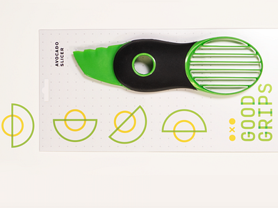 OXO Avocado Slicer branding design package design vector