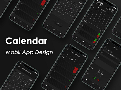 Clendar Mobil App Design adobe xd app calendar design graphic design mobile app product design ui uiux ux
