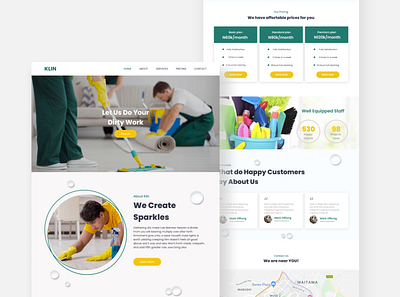 Cleaning Services Website clean cleaning service ui ux web design website