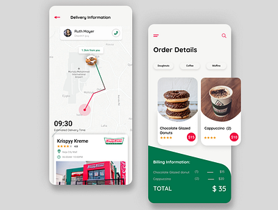 Delivery App app delivery delivery app design doughnut food order snacks ui