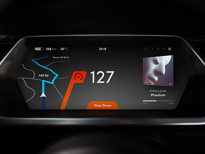 Car Dashboard Concept automotive car cluster dashboard speed speedometer