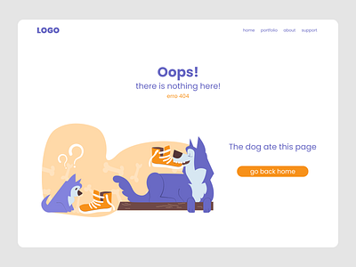 error 404 - the dog ate this page 404 aesthetics error 404 graphic design missing page ui ui design website