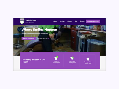 The Smile People Hero page design design agency hero section web web design webdesign website website design