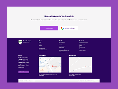 The Smile People Footer design branding design footer footer design webdesign website website design