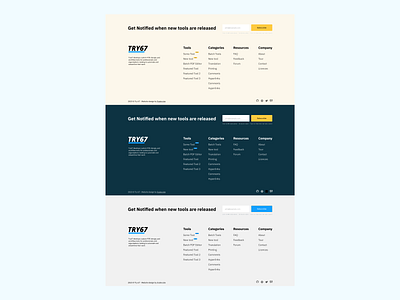 Footer Alternatives | Try67 footer footer design landing design saas design saas landing page saas website webflow website design