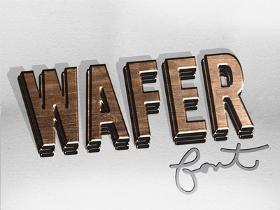 Wafer Font - Free 3D Font font free