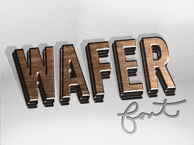 Wafer Font - Free 3D Font