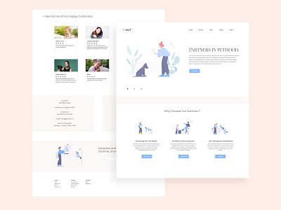 Pet Care 2 adobe xd bootstrap design flat font awesome minimal ui ux web web design website