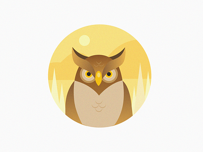 Owl design illustration logo owl ui