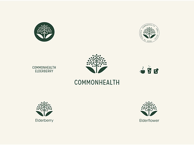 Commonhealth Elderberry Branding branding charlottesville elderberry elements graphic design health identity logo packaging design richmond typography wellness
