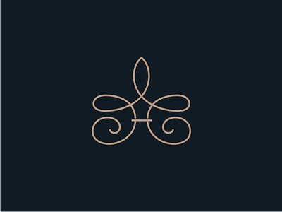 Monogram branding classic elements graphic design identity logo
