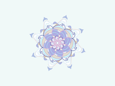 Kaleidoscope Series - "Teardrop Snowflake" geometric geometric art illustration kaleidoscope