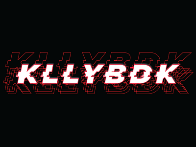 kllybdk 2d app black black and red brand branding design icon illustration logo ui ux vector