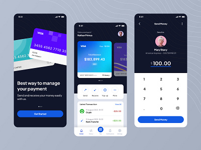 Mobile Banking - App android app bank credit card debit card design digital bank e wallet financial fintech ios mobile banking payment send money transfer ui wallet