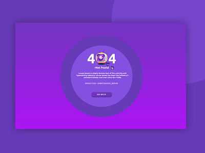 Error 404 Not Found Page app design graphic design landing p ui