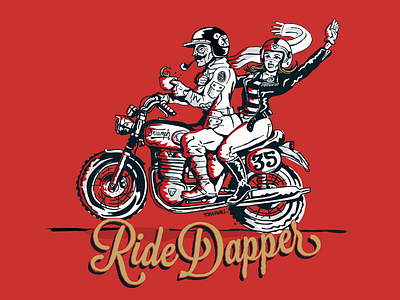 Distinguished Gentlemans Ride '14 Poster Illustration II cafe racer illustration motorcycle