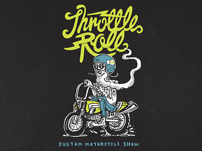 Throttle Roll "15 - Hipster Doofus Tee cafe racer cafe racer hipster illustration motorcycle motorcycles screenprint tshirt tshirt design vintage