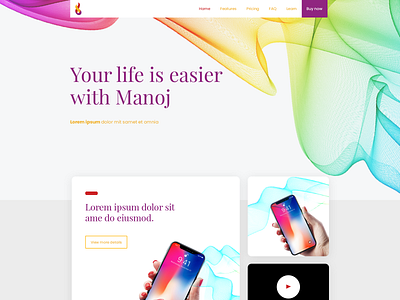 Mobail app app landing page design mobile website