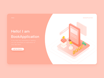 BookApplication design illustration ui ux web