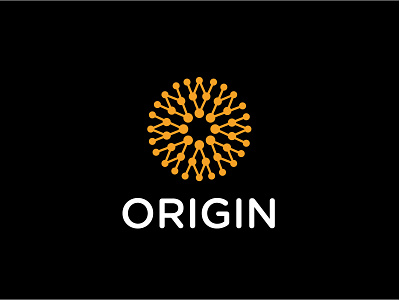 origin abstract brand design fun gradient letter line logo logotype minimal monogram