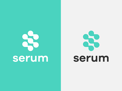 logo serum abstract brand design gradient letter logo logotype minimal monogram round ui