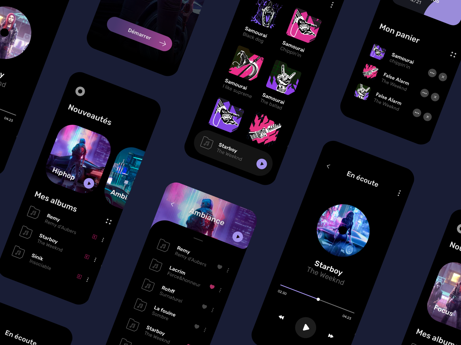 Player Cyberpunk style uikit by monome on Dribbble