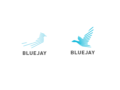 Blue bird line logo minimal